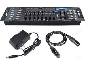 lot 58414 image: Dmx Controller, Dmx Console,192CH Dmx512 Console, With 2m6.6 ft DMX Signal Cable, Controller Panel Use For Editing Program Of Stage Lighting - Missing Cable