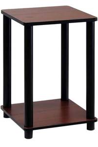 lot 58418 image: Furinno Turn-N-Tube End Table, Dark CherryBlack