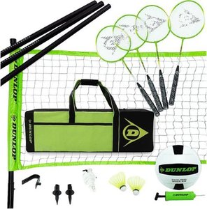 lot 58429 image: Dunlop - Badminton and Volleyball Combo Set - GreenBlack