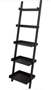 lot 58433 image: Kiera Grace Modern 5-Tier Wood Ladder Bookshelf, Black