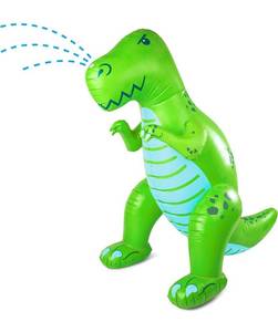 lot 58446 image: BigMouth Inc. Ginormous Inflatable Green Dinosaur Yard Summer Sprinkler, Stands Over 6 Feet Tall, Perfect for Summer Fun  85.04 x 45.67 x 75.98 inches