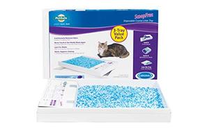 lot 58455 image: PetSafe ScoopFree Self-Cleaning Cat Litter Box Tray Refills with Premium Blue Non-Clumping Crystals - 3 Pack