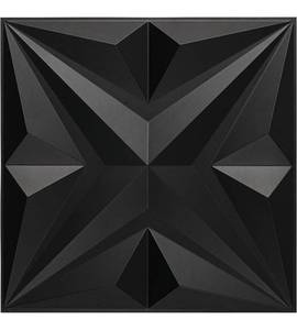 lot 58461 image: MIX3D 3D Wall Panel, Star Textured Black PVC 3D Wall Panels for Interior Wall Decor, Pack of 12 Tiles 32 Sq Ft