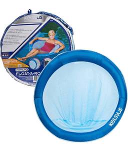 lot 58468 image: Kelsyus Premium Float-A-Round Portable Hammock Chair with Fast Inflation, Inflatable Fabric-Covered Lake & Pool Float for Adults,