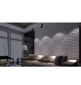 lot 60391 image: Art3d Paintable 3D Texture Wall Panels, Pack of 12 Tiles 32 Sq Ft (Plant Fiber)