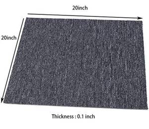 lot 60392 image: Carpet Tiles 20PCS Commercial Heavy Duty Square Cuttable Carpet Floor Tile with Adhesive Stickers 20x20 inch wNon-Slip Asphalt Bottom Backing for Home Office Hotel Dark Grey 20 Tiles53.8 sq Ft
