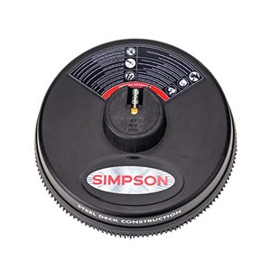 lot 60402 image: Simpson Cleaning 80165 Universal Scrubber 15 Steel Pressure Washer Surface Cleaner for Cold Water Machines, 14 Quick Connection, Rated Up to 3700 PSI, Black
