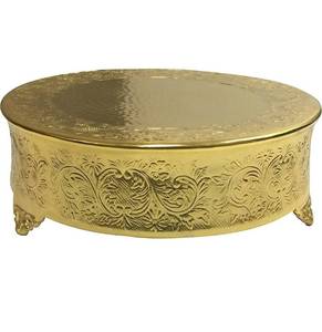 lot 60408 image: GiftBay Gold Wedding Cake Stand Round 16, Newly Redesigned With Durable and Expensive Electro-Plated Gold Finish, (NOT Spray Gold Color Painted) Light But Very Strong Aluminum Base
