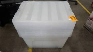 lot 69299 image: Lot of 5 IRIS Totes With Lids 22L�16.5W�12H