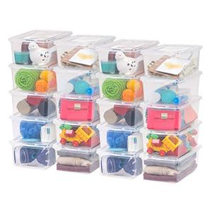 lot 69303 image: IRIS 5 Quart Clear Storage Box 20 Pack