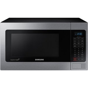 lot 69306 image: Samsung - 1.1 Cu. Ft. Countertop Microwave with Grilling Element - Stainless steel