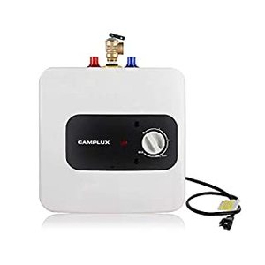 lot 72162 image: Camplux Pro ME25B Mini Tank Electric Water Heater On-demand Water Heater 2.5 Gallon with Cord Plug 1.44kW at 120 Volts (B08BJY77WM)
