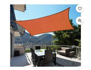 lot 72166 image: Asteroutdoor Sun Shade Sail Rectangle 16 X 20 Uv Block Canopy For Patio Bac...