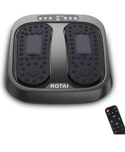 lot 72167 image: $$ROTAI Electric Foot Massager Vibrating and Kneading Authentic Massage Relieve Pain Sore in Feet Calves Improve Circulation Health with Remote Control Black,Retail $139.99