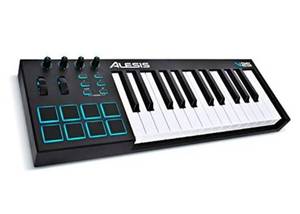 lot 72170 image: Alesis V25 - 25-Key USB MIDI Keyboard Controller with Backlit Pads