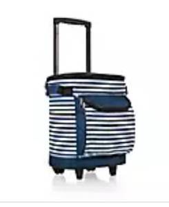 lot 72173 image: Oniva� 17.5 qt. Portable Rolling Cooler in Blue,Retail $90.99