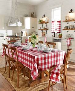 lot 47035 image: Elrene Farmhouse Living Buffalo Check Tablecloth, 60 x 120