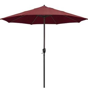 lot 47043 image: California Umbrella ATA908117-FD12 Patio Umbrella, 9 Round, Terrace Adobe