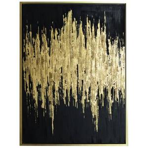lot 47046 image: Harp & Finial Brooklyn Art Black And Gold Framed Canvas Wall Art- Retail$215.99