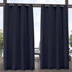 lot 47048 image: Exclusive Home IndoorOutdoor Solid Cabana Grommet Top Curtain Panel Pair, 54 x 108