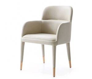 lot 47069 image: LEATHERETTE ARMCHAIR WITH HORIZONTAL CHANNEL TUFTED