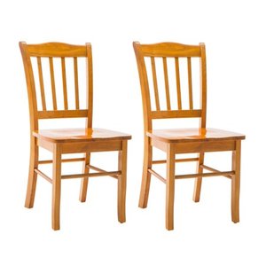 lot 47074 image: Boraam Shaker Dining Chairs Set of 2 Natural Oak