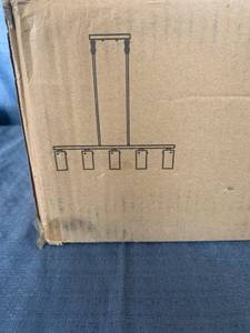 lot 47201 image: Modern Gold Kitchen Island Light Item A04688