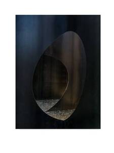 lot 47237 image: Luc Vangindertael Oval Steel Canvas Art