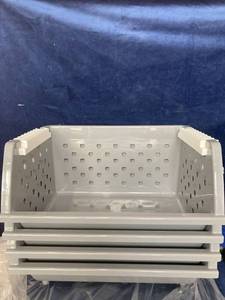 lot 16034 image: Multi-layer Shelf, Gray Blue White Handle, 4pcs