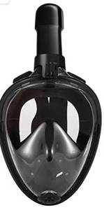 lot 16083 image: Free Breath Black M2068G LXL Full Dry Snorkeling Mask