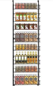 lot 16090 image: Auledio Over The Pantry Space Saving Spice Rack Black