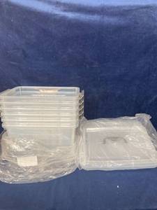 lot 16115 image: PLASTIC STORAGE CONTAINERS WITH LIDS 12x8in