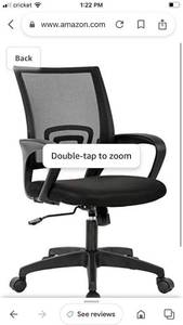 lot 16116 image: Home Office Chair Ergonomic Desk Chair Mesh Computer Chair with Lumbar Support Armrest Executive Rolling Swivel Adjustable Mid Back Task Chair for Women Adults, Black
