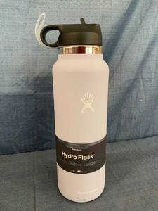 lot 16161 image: Hydro Flask Wide Mouth Straw Lid - Stainless Steel Reusable Water Bottle