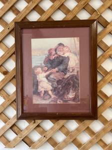 lot 5619 image: vintage fisherman & kids picture