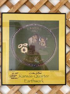 lot 5631 image: signed Kansas quarter earthwork picture