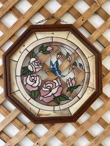lot 5649 image: butterfly stained glass