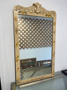lot 5656 image: vintage wood mirror