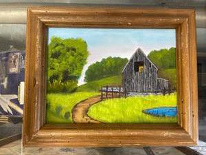 lot 5681 image: hand painted barn picture