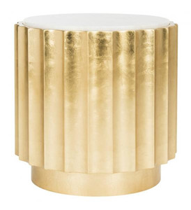 lot 58242 image: Safavieh Elodie Side Table, Gold (Retails $657) (See Description)