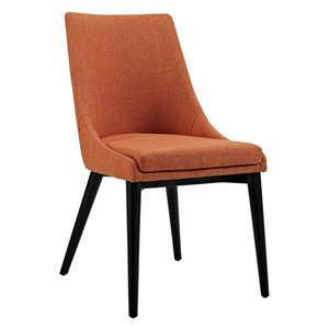 lot 58263 image: Modway Viscount Fabric Dining Chair, Orange  (Retails $210)