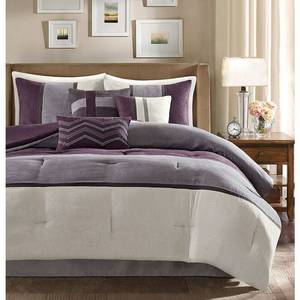 lot 58271 image: Madison Park Palisades Comforter Set, King Bedding  (7pcs)