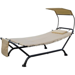 lot 58277 image: Kozyard Ailsa Outdoor Patio Hammock with Stand, Pillow, Storage Pockets