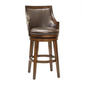 lot 58278 image: Hillsdale Lyman Swivel Bar Height Stool, Rustic Oak  (Retails $238)