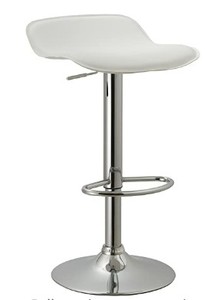 lot 58274 image: Christies Home Living Bar Stool, White (Set of 2)   (16 x 17 x 34)
