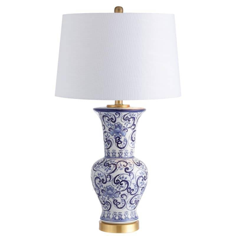 lot 40934 image: Leo 28.5 Chinoiserie LED Table Lamp, BlueWhite