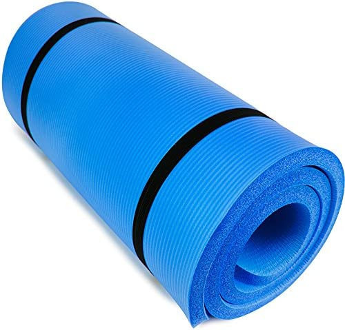 lot 33302 image: Crown Sports Exercise Mat 1 in Thick, 72 x 24 in with Arm Strap - Non-Slip Exercise Mat with High Density Foam for Yoga and Pilates Exercise Workouts - 4X Thicker Than Other Exericse Mats