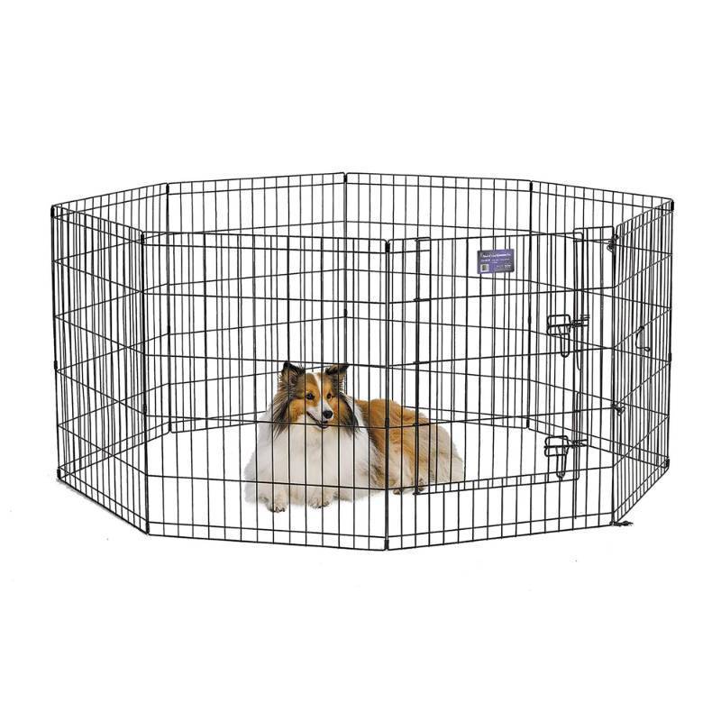lot 15327 image: MidWest Homes For Pets Ultra-Durable Pet Playpen 48 Camo Green