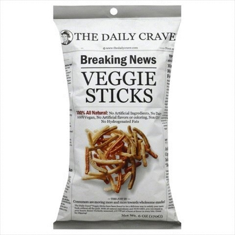 lot 12260 image: 8-Pack, The Daily Crave Veggie Sticks, Non GMO, Gluten Free, Kosher, Crunchy, Vegan
