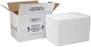 lot 45346 image: Polar Tech 227C Thermo Chill Insulated Carton with Foam Shipper, Medium, 15.5 Length x 13.75 Width x 10.5 Depth (Case of 3)
